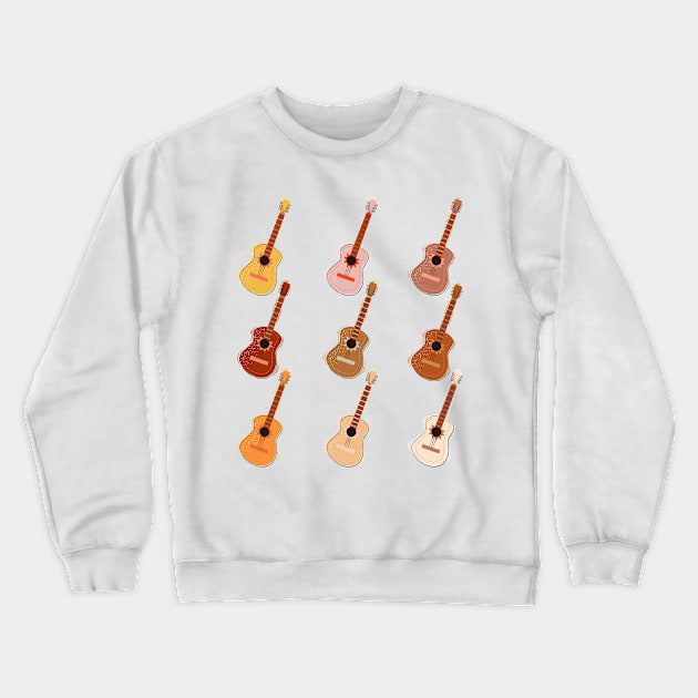 Multi Guitars Crewneck Sweatshirt by Arrow Wind Threads